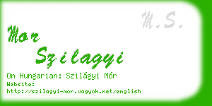 mor szilagyi business card